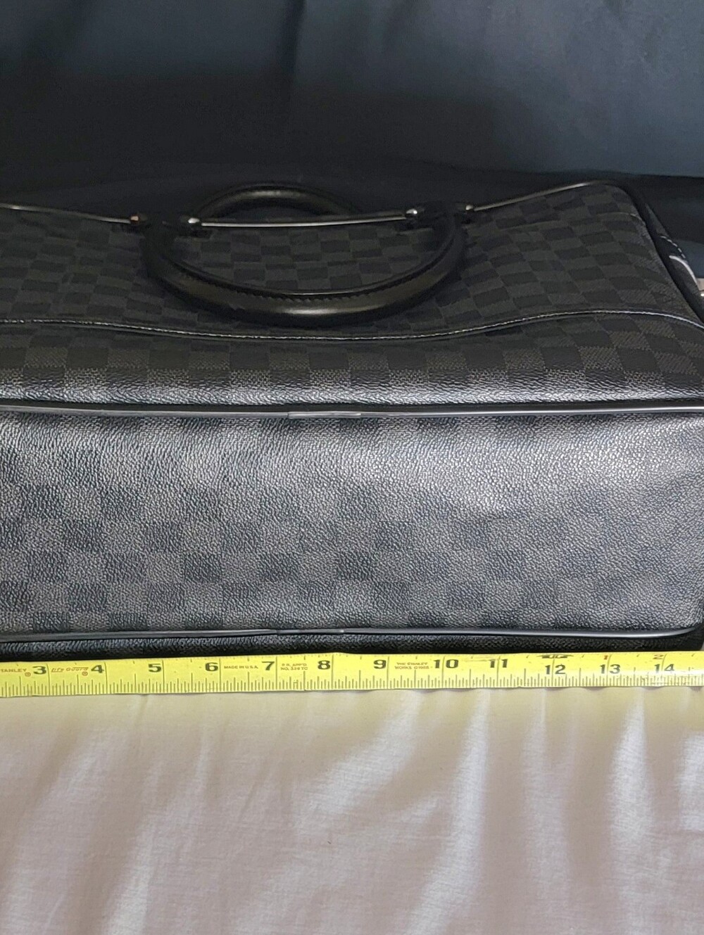 Authentic Louis Vuitton Black Checkered Travel Bag - Picture 11 of 16